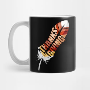 Noble Colorful Turkey Feather Thanksgiving Mug